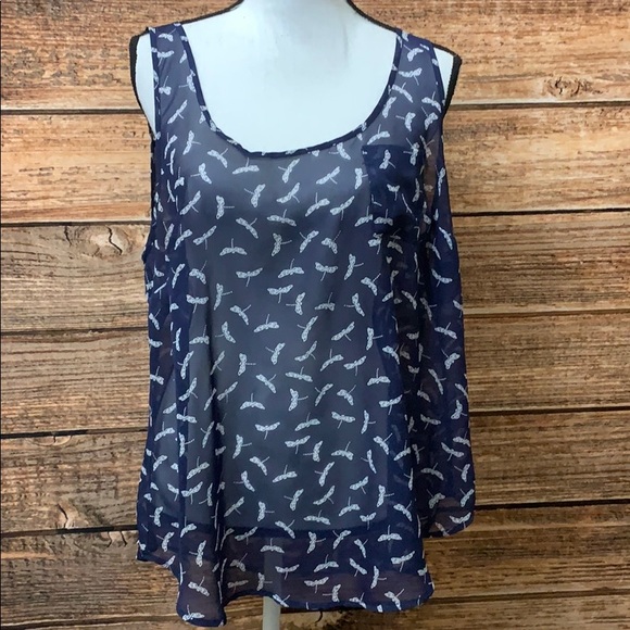 TORRID Chiffon Dragonfly Shirt - Picture 4 of 7